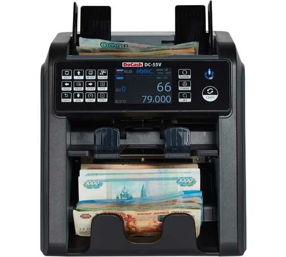 Двухкарманный счетчик-сортировщик банкнот DoCash DC-55V, 2CIS 14391
