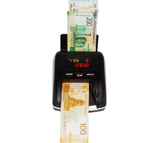 Автоматический детектор банкнот DoCash Golf без АКБ, антистокс, определение номинала 12954