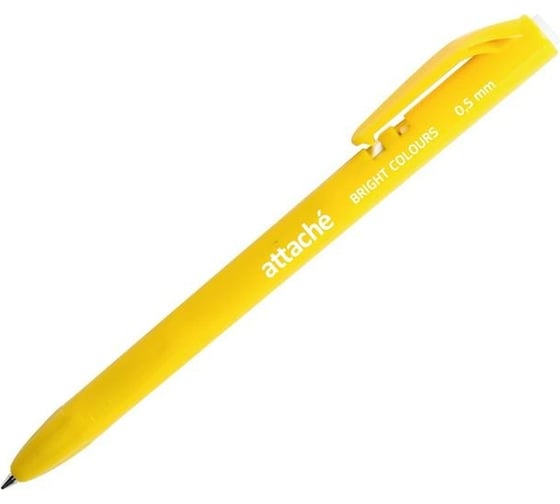 Автоматическая шариковая ручка Attache Bright colors желтый корпус, синяя 30 шт в упаковке 1411687