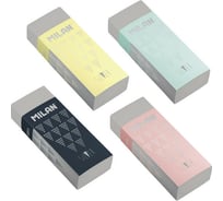 Ластик для карандаша Milan Silver edition из пластика, 20 шт в упаковке 1401581
