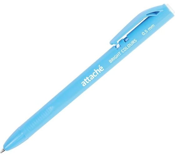 Автоматическая шариковая ручка Attache Bright colors голубой корпус, синяя 30 шт в упаковке 1411688