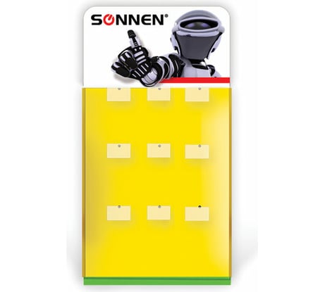 Настольный дисплей для размещения товара SONNEN 65x35x21 см, 9 крючков, металл 504996