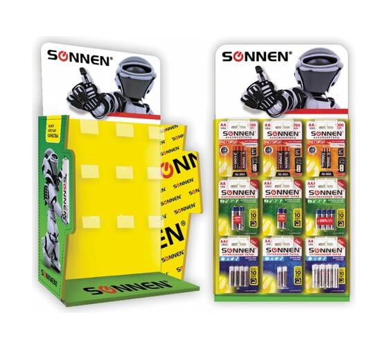 Настольный дисплей для размещения товара SONNEN 65x35x21 см, 9 крючков, металл 504996