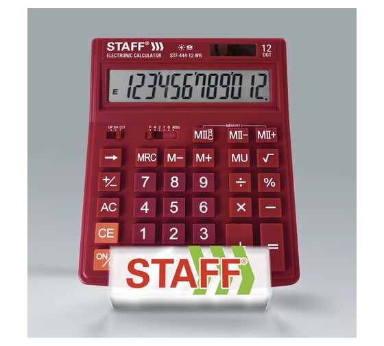 Рекламная подставка для калькуляторов Staff 90 мм 504881