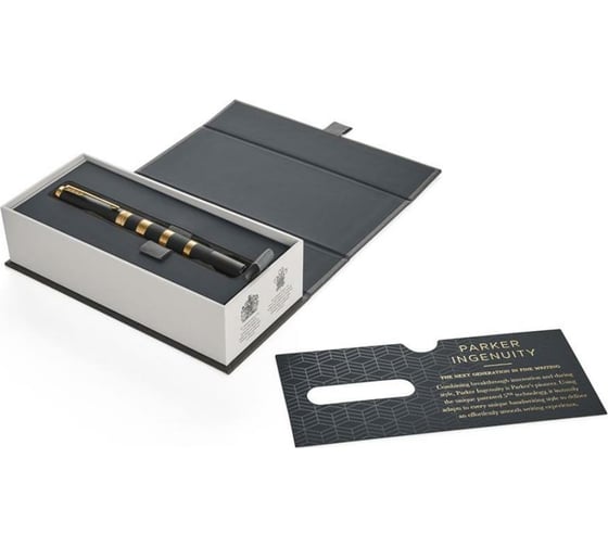 Ручка Parker Ingenuity Black Rubber/Metal GT, 5th пишущий узел, F 1931442