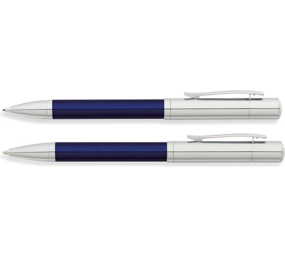 Набор FranklinCovey Greenwich Blue and Chrome CT, шариковая ручка, карандаш, M FC0021-3