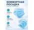 Одноразовая медицинская маска ГЕКСА комплект 100 шт, короб, 3-х слойный фильтр Смс, голубая 630850 4