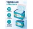 Одноразовая медицинская маска ГЕКСА комплект 100 шт, короб, 3-х слойный фильтр Смс, голубая 630850 6