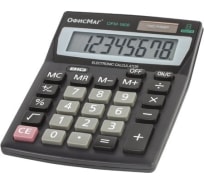 Настольный калькулятор ОФИСМАГ Ofm-1807 компактный, 140x105 мм, 8 разрядов, двойное питание 250223