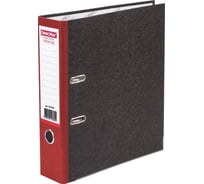 Папка-регистратор ОФИСМАГ фактура стандарт, с мраморным покрытием, 75 мм, красный корешок 225584