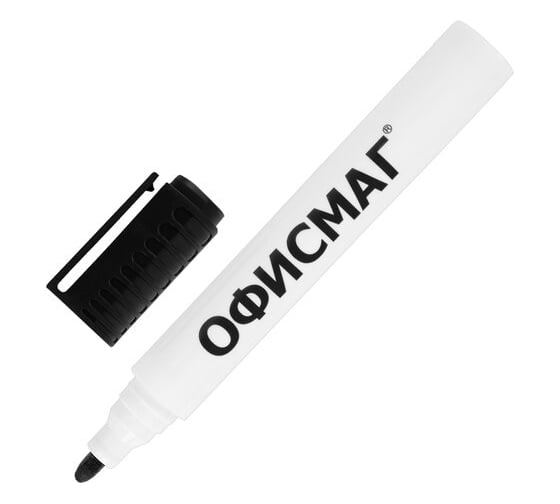Стираемые маркеры для белой доски ОФИСМАГ набор 4 цвета, круглый наконечник, 3 мм 152222