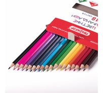 Цветные карандаши ПИФАГОР Веселая такса, 18 цветов, классические, заточенные 181807