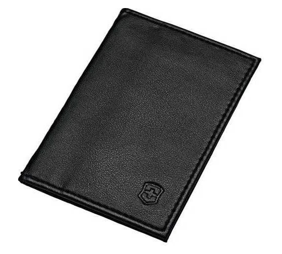 Кожаный чехол для SwissCard Victorinox толщина 2 уровня, черный 4.0873.L