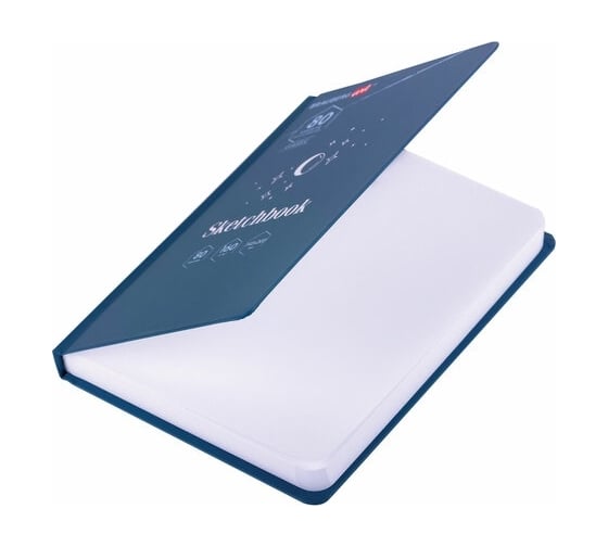 Скетчбук BRAUBERG Art Classic Ночь белая бумага, 160 г/м2, 145x203 мм, 80 л, твердая обложка 114593