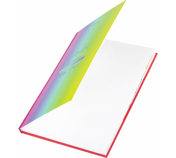 Блокнот BRAUBERG большой формат, 210x298 мм, А4, 160 л, твёрдый, блок 5 цветов, клетка, градиент 114408