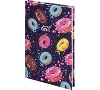 Блокнот BRAUBERG Kids Donuts А5, 134x206 мм, 80 л, твёрдый, клетка, выборочный лак 114425 23897223