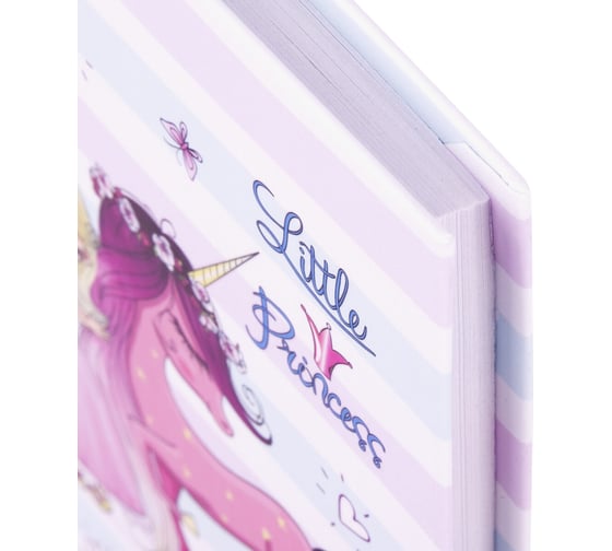 Блокнот BRAUBERG Kids Queen малый формат, 103x146 мм, А6, 80 л, твёрдый, клетка, выборочный лак 114450
