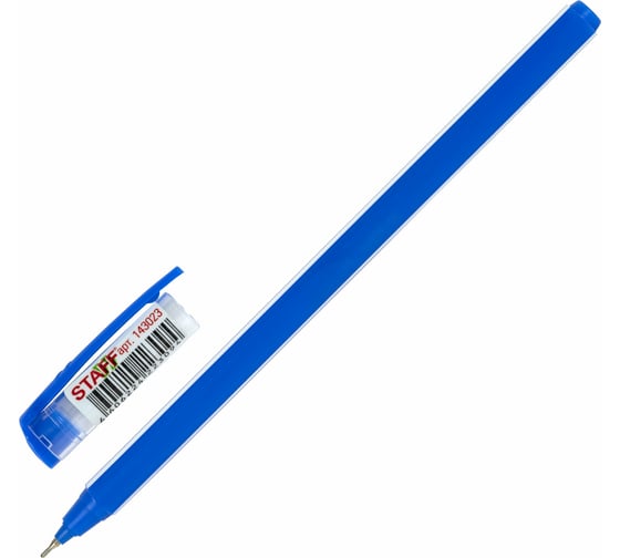 Масляная шариковая ручка STAFF Basic OBP-320,СИНЯЯ, корпус голубой, узел 0,7мм, линия 0,35мм, 143023