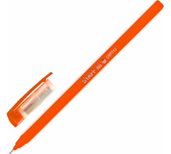 Масляная шариковая ручка STAFF Basic OBP-312, синяя, корпус ассорти, узел 0.7 мм линия 0.35 мм 143012