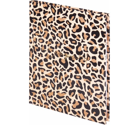 Блокнот STAFF Leopard малый формат 103x146 мм, А6, 80 листов, твёрдый, клетка, выборочный лак 114445