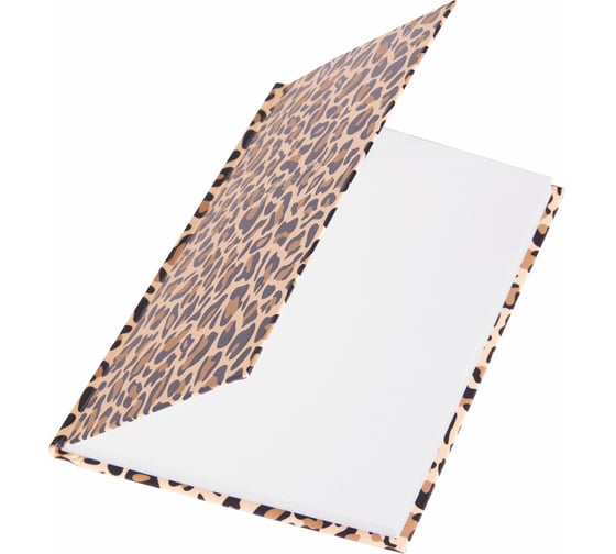 Блокнот STAFF Leopard малый формат 103x146 мм, А6, 80 листов, твёрдый, клетка, выборочный лак 114445