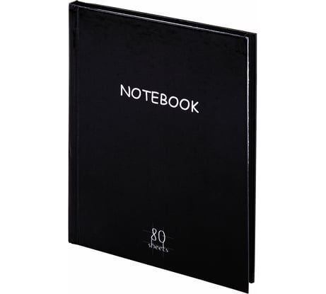 Блокнот STAFF Black малый формат 103x146 мм, А6, 80 листов, твёрдый, клетка 114435