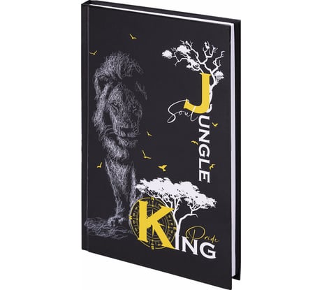 Блокнот STAFF Lion А5 134x206 мм, 80 листов, твёрдый, клетка 114412