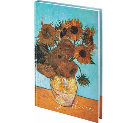 Блокнот STAFF Подсолнухи А5 134x206 мм, 80 листов, твёрдый, клетка, выборочный лак 114422