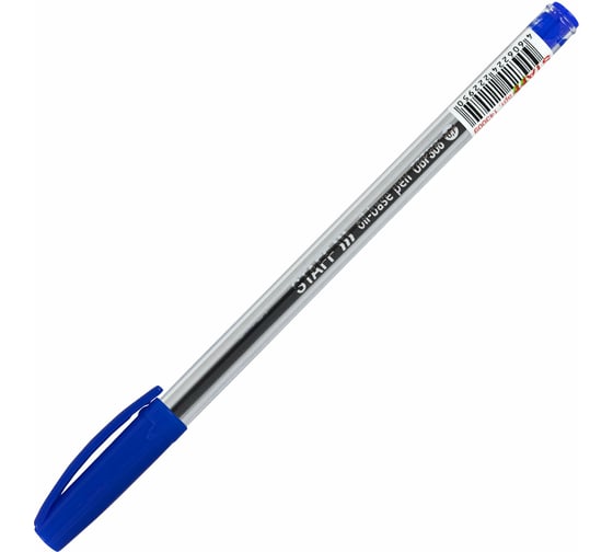 Масляная шариковая ручка STAFF Basic OBP-306, синяя, игольчатый узел 0.7 мм, линия 0.35 мм 143009