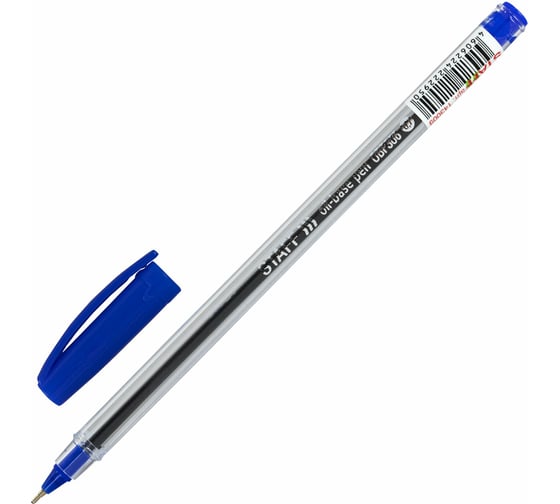 Масляная шариковая ручка STAFF Basic OBP-306, синяя, игольчатый узел 0.7 мм, линия 0.35 мм 143009