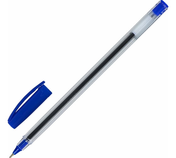 Масляная шариковая ручка STAFF Basic OBP-306, синяя, игольчатый узел 0.7 мм, линия 0.35 мм 143009