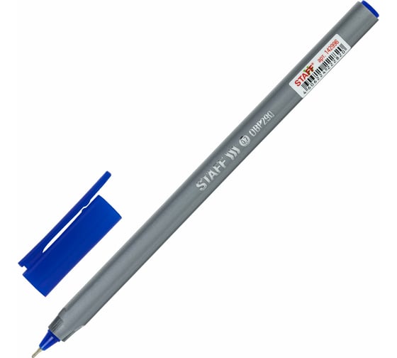Масляная шариковая ручка STAFF EVERYDAY OBP-290, синяя, трехгранная, узел 0.7 мм линия 0.35 мм 142996