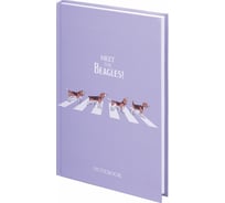Блокнот STAFF Beagles А5 134x206 мм, 80 листов, твёрдый, клетка, выборочный лак 114424