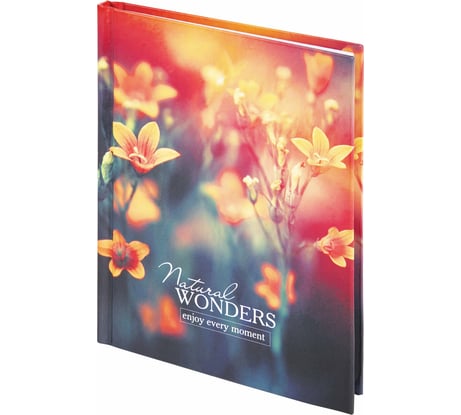 Блокнот STAFF Цветы малый формат 103x146 мм, А6, 80 листов, твёрдый, клетка 114438