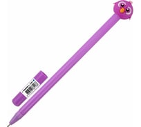 Шариковая ручка ЮНЛАНДИЯ с топпером Птенец корпус ассорти, синяя, узел 0.7 мм 143811