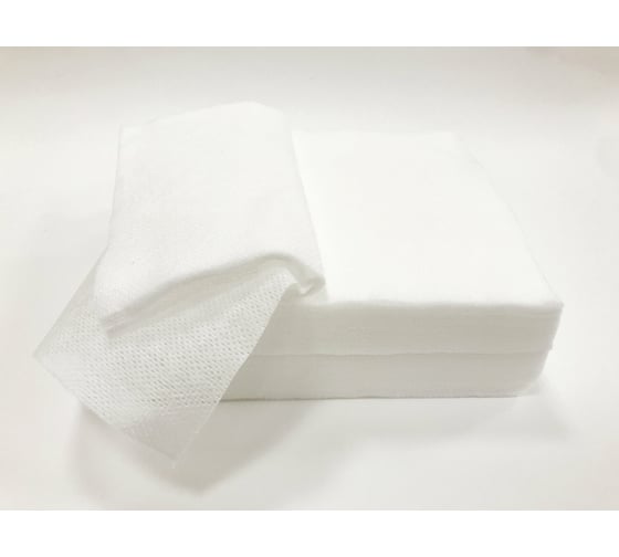 Одноразовая белая салфетка ЧИСТОВЬЕ 20x20 см, комплект 100 шт, cotton, 45 г/м2 630880