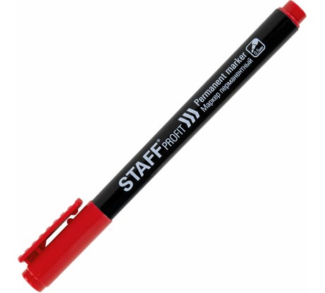 Перманентный маркер Staff Profit PM-105, красный, тонкий металлический наконечник 0.5 мм 152172
