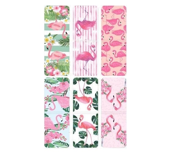 Магнитные закладки для книг BRAUBERG Flamingo набор 6 шт, 35x25 мм 113165