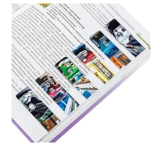 Магнитные закладки для книг BRAUBERG Retro Cars набор 6 шт., 60x20 мм 113158
