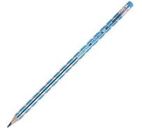 Чернографитный карандаш BRAUBERG SILVER LINE 1 шт, HB, с ластиком, корпус ассорти 181749