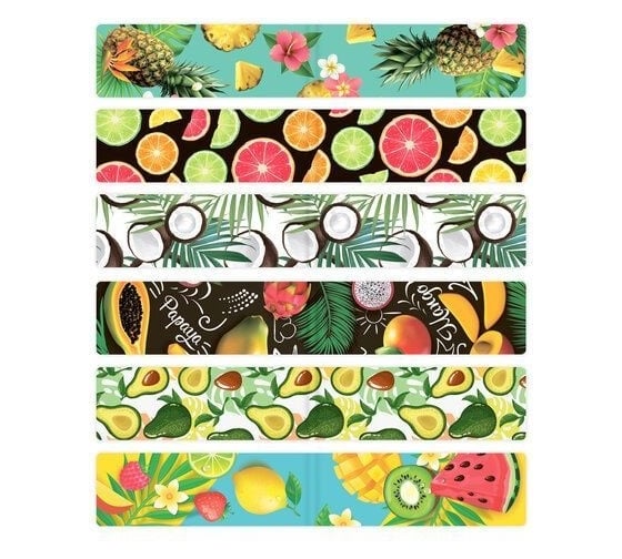 Магнитные закладки для книг BRAUBERG Fruits набор 6 шт, 60x20 мм 113160