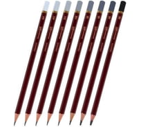 Чернографитные профессиональные карандаши BRAUBERG Art Premiere 6H-8B, набор 8 штук 181892