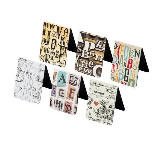 Магнитные закладки для книг BRAUBERG Letters набор 6 шт, 35x25 мм 113166