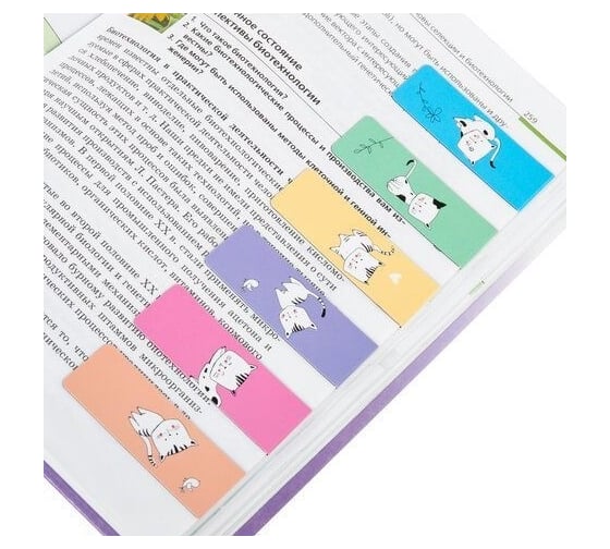 Магнитные закладки для книг BRAUBERG Cats набор 6 шт, 60x20 мм 113159
