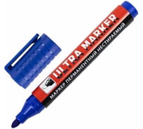 Перманентный маркер BRAUBERG ULTRA MARKER синий, 3.5 мм, с клипом 152206 23895891