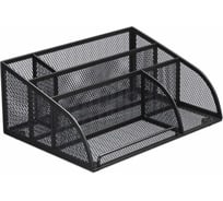 Подставка-органайзер BRAUBERG Germanium 5 секций, 255x180x105 мм, металл, черная 237973