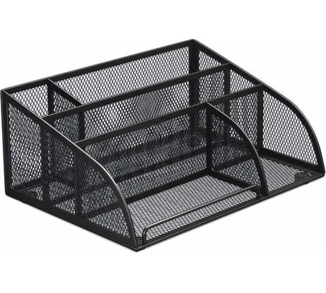 Подставка-органайзер BRAUBERG Germanium 5 секций, 255x180x105 мм, металл, черная 237973
