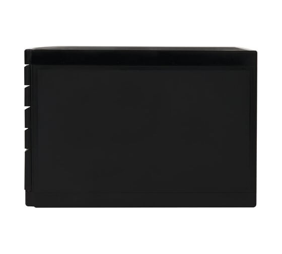Бокс BRAUBERG Office-Expert с 5 выдвижными лотками, корпус чёрный, лотки черные, 235x300x355 мм 238043