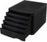 Бокс BRAUBERG Office-Expert с 5 выдвижными лотками, корпус чёрный, лотки черные, 235x300x355 мм 238043 3