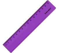 Пластиковая линейка BRAUBERG FRUITY 15 см, тонированная, ассорти 210765